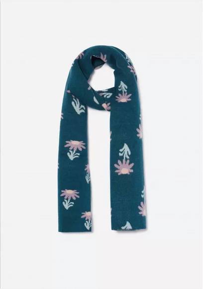 NEW COMPANIA FANTASTICA floral daisy print knit scarf in multi - Picture 2 of 2